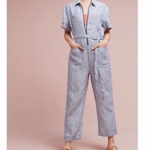 Anthropologie Cartonnier linen jumpsuit